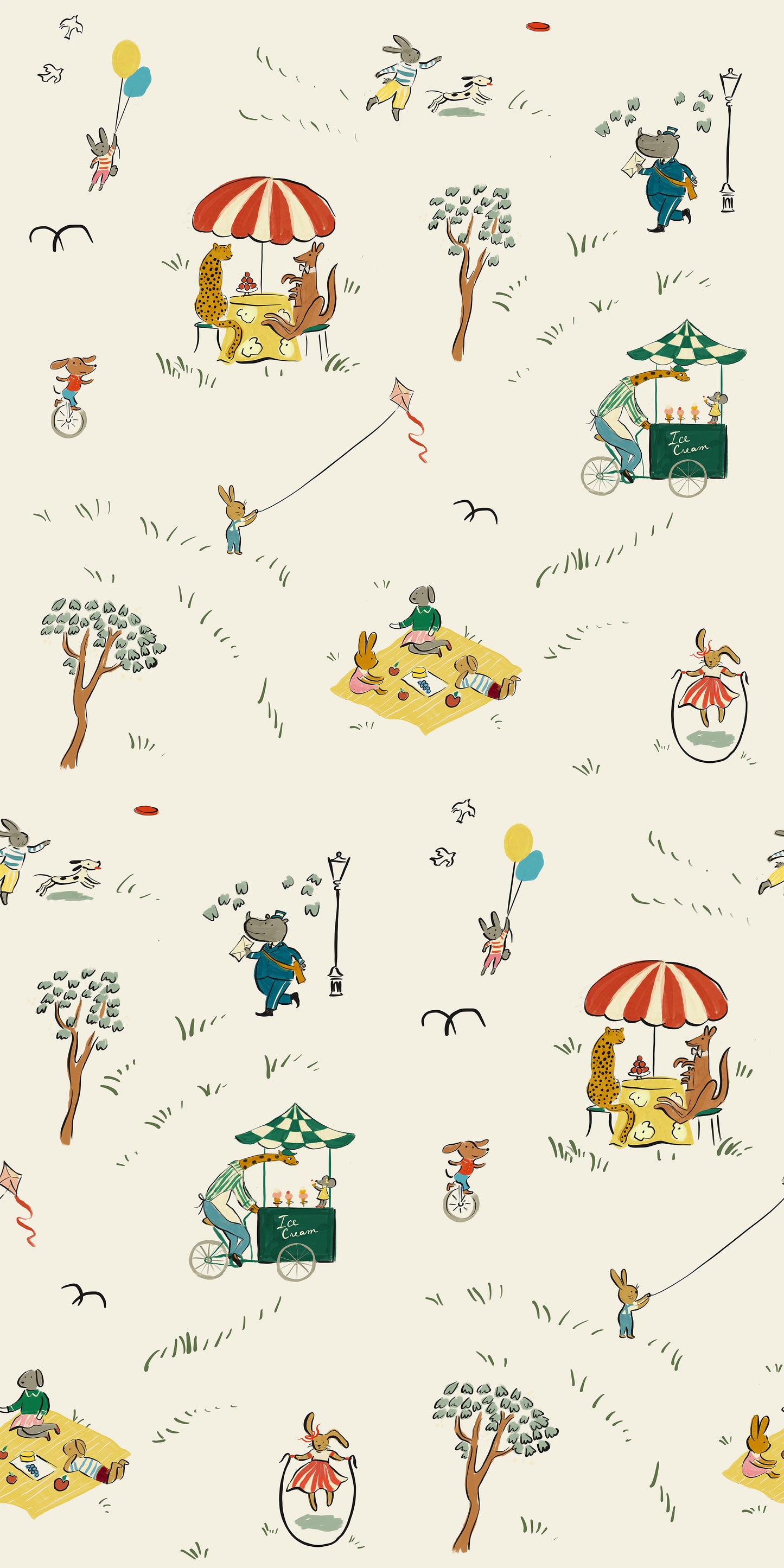 Parks Wallpaper, Cream