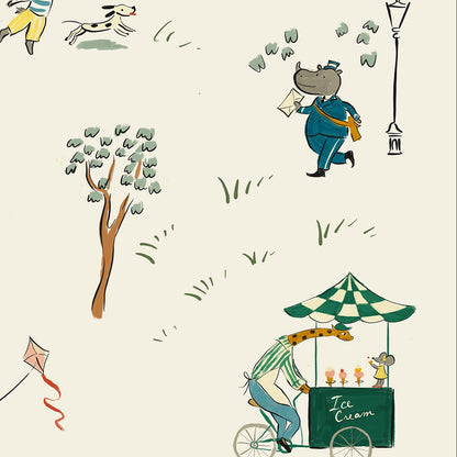 Parks Wallpaper, Cream