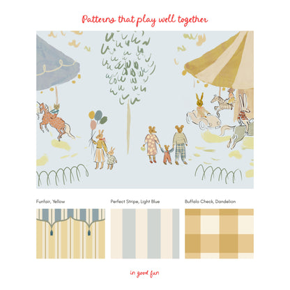 Carousel Wallpaper, Ice Blue