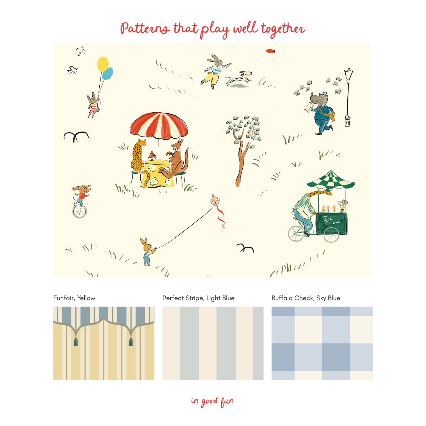 Parks Wallpaper, Cream