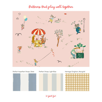 Parks Wallpaper, Blush Pink