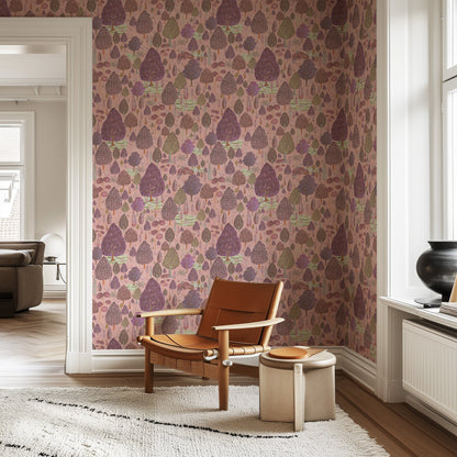 tree wallpaper colorful trees painted wallpaper landscape wallpaper forest wallpaper tree forest painted wallpaper pink and purple green trees wallpaper