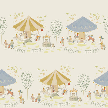 Carousel Wallpaper, Cream