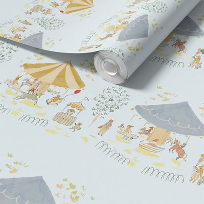 Carousel Wallpaper, Ice Blue