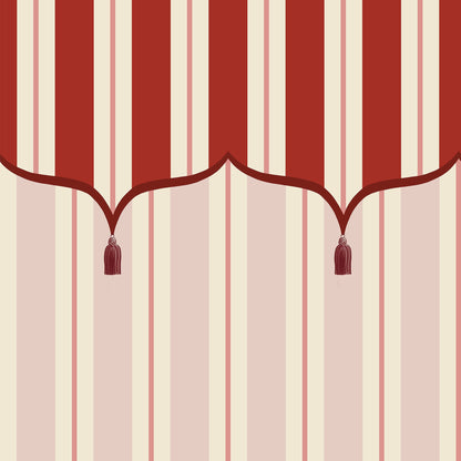 Funfair Tent Stripe, Pink & Red