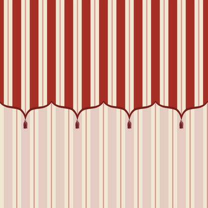 Funfair Tent Stripe, Pink & Red