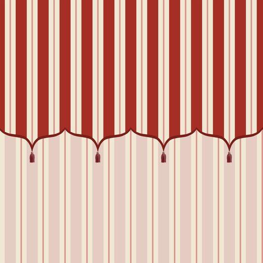 Funfair Tent Stripe, Pink & Red
