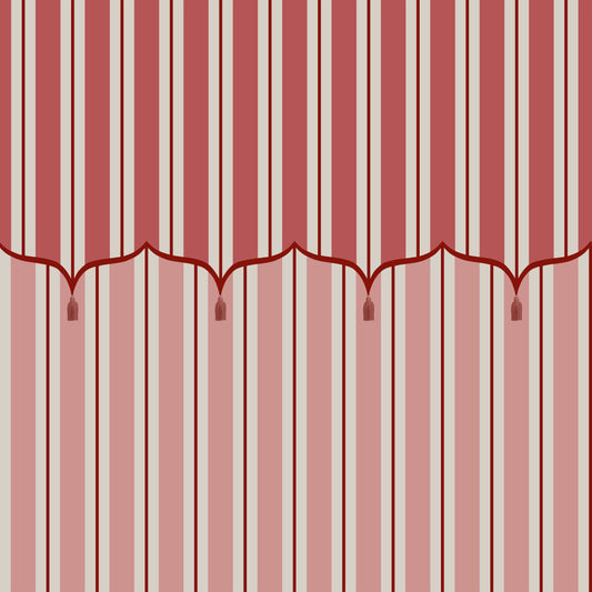 Funfair Tent Stripe, Pink & Red