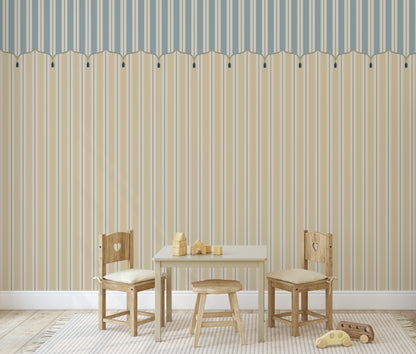 Funfair Tent Stripe, Yellow