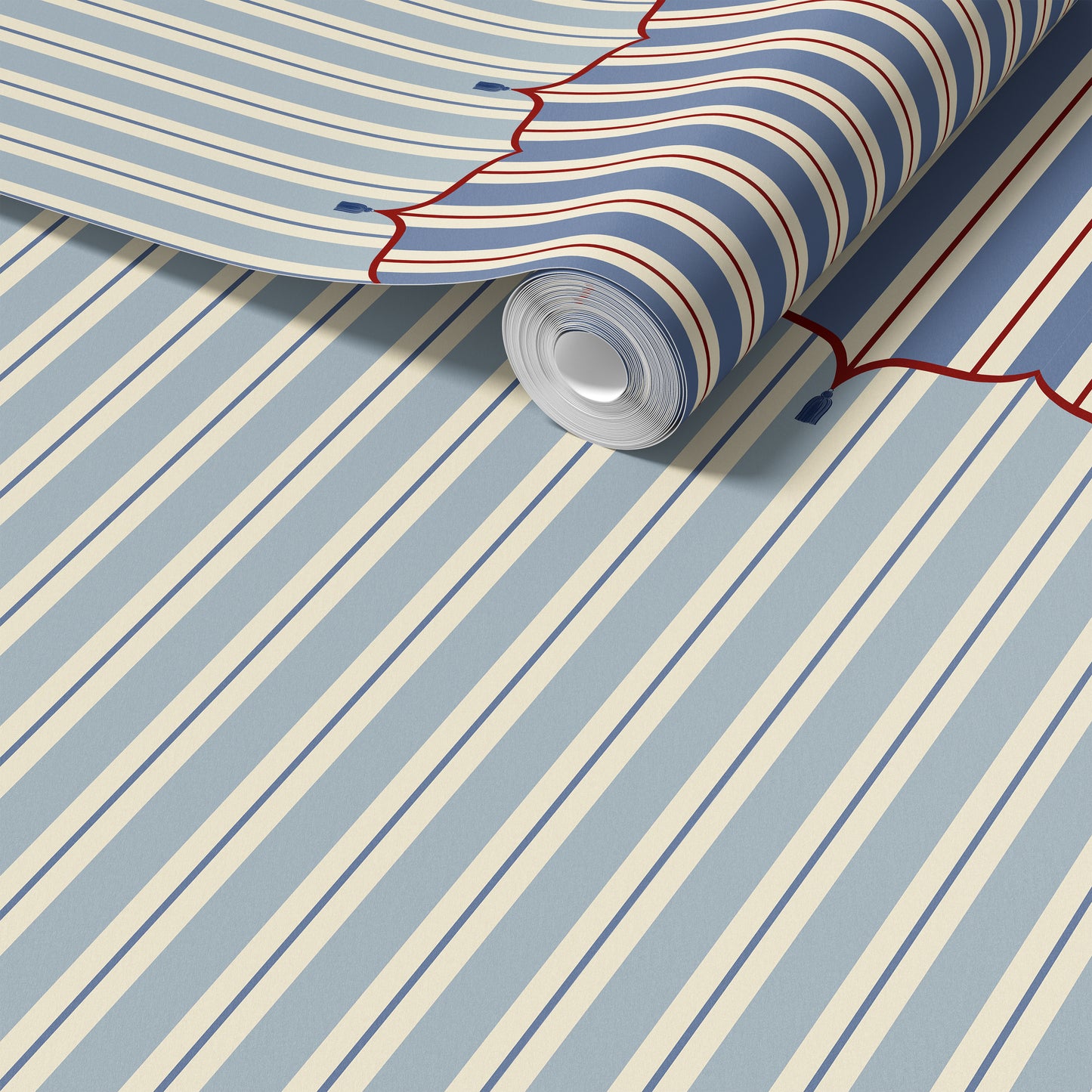 Funfair Tent Stripe, Blue & Red