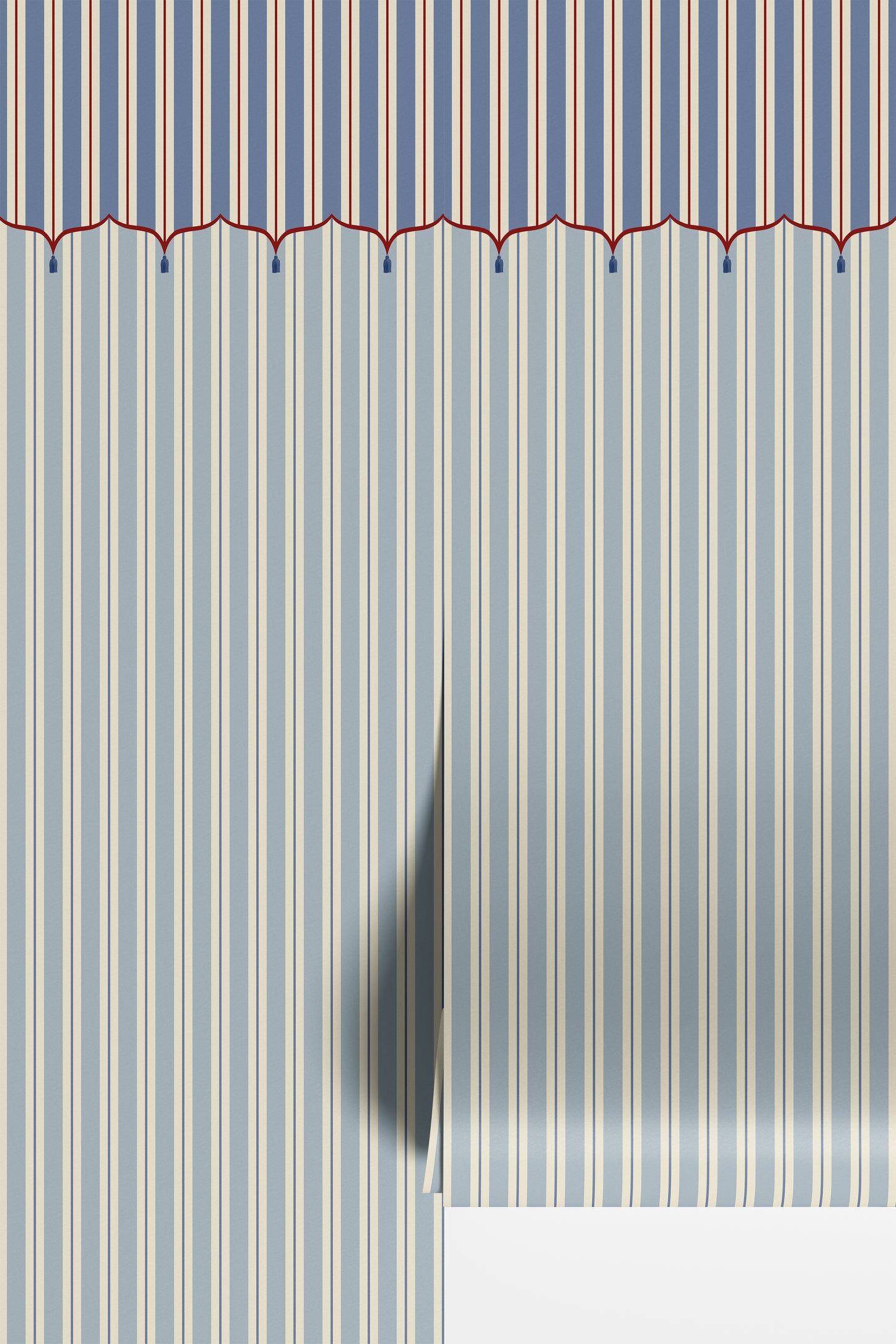 Funfair Tent Stripe, Blue & Red