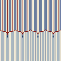 Funfair Tent Stripe, Blue & Red