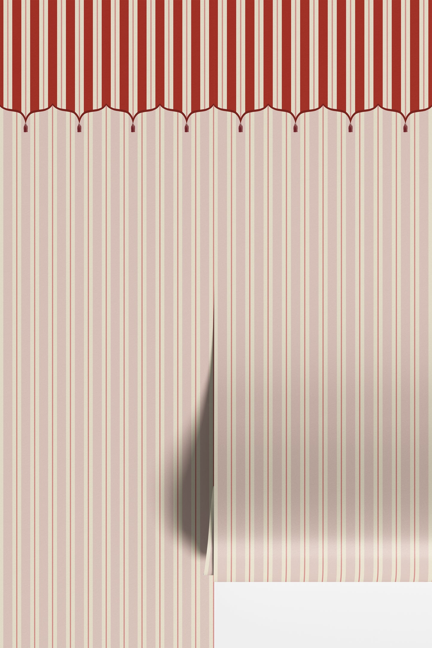 Funfair Tent Stripe, Pink & Red