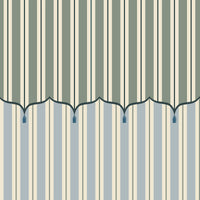 Funfair Tent Stripe, Green & Blue