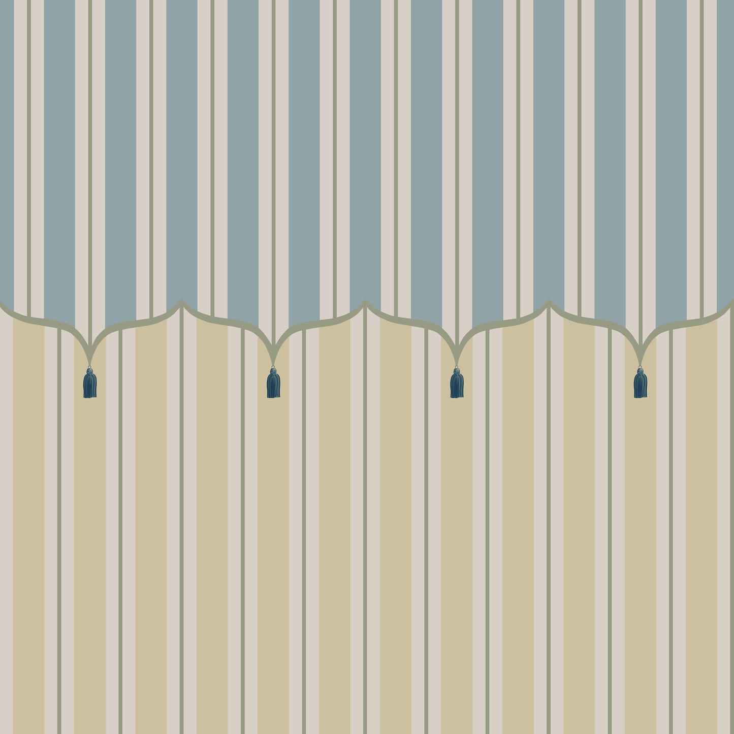 Funfair Tent Stripe, Yellow