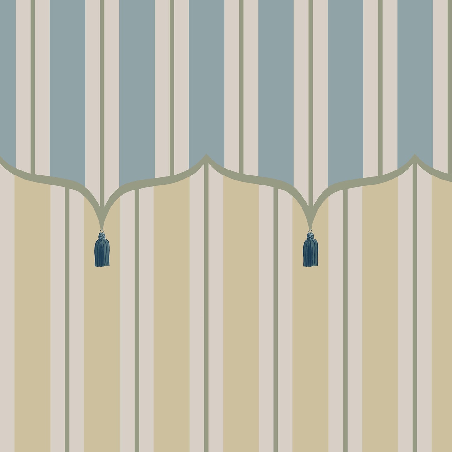 Funfair Tent Stripe, Yellow