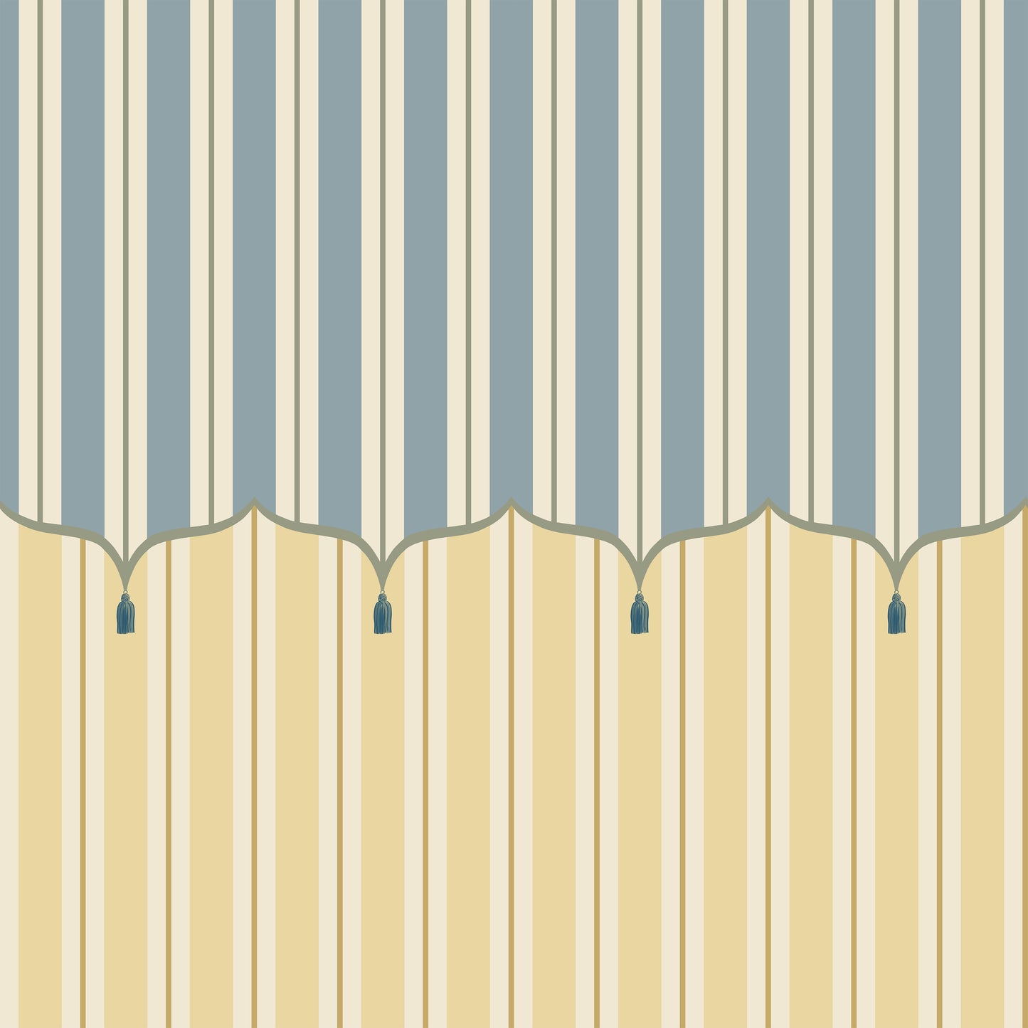 Funfair Tent Stripe, Yellow