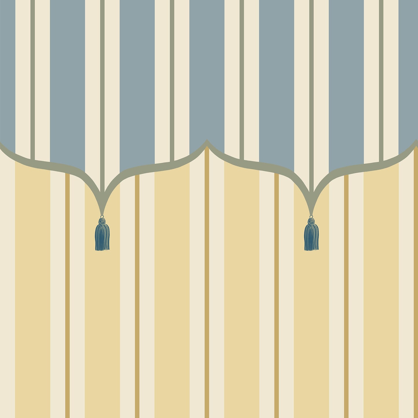 Funfair Tent Stripe, Yellow