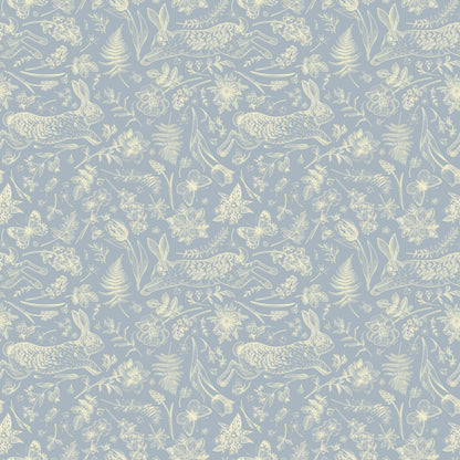 Leaping Hare, Vintage Blue