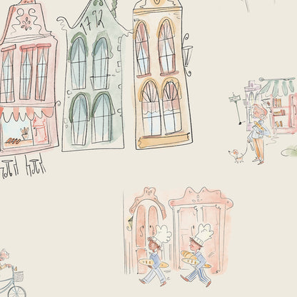 Mètropole Wall Mural, Full Wall Height