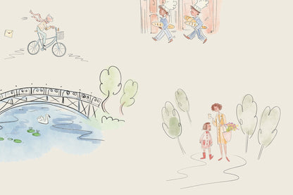 Mètropole Wall Mural, Full Wall Height