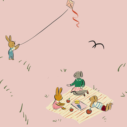 Parks Wallpaper, Blush Pink