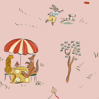 Parks Wallpaper, Blush Pink