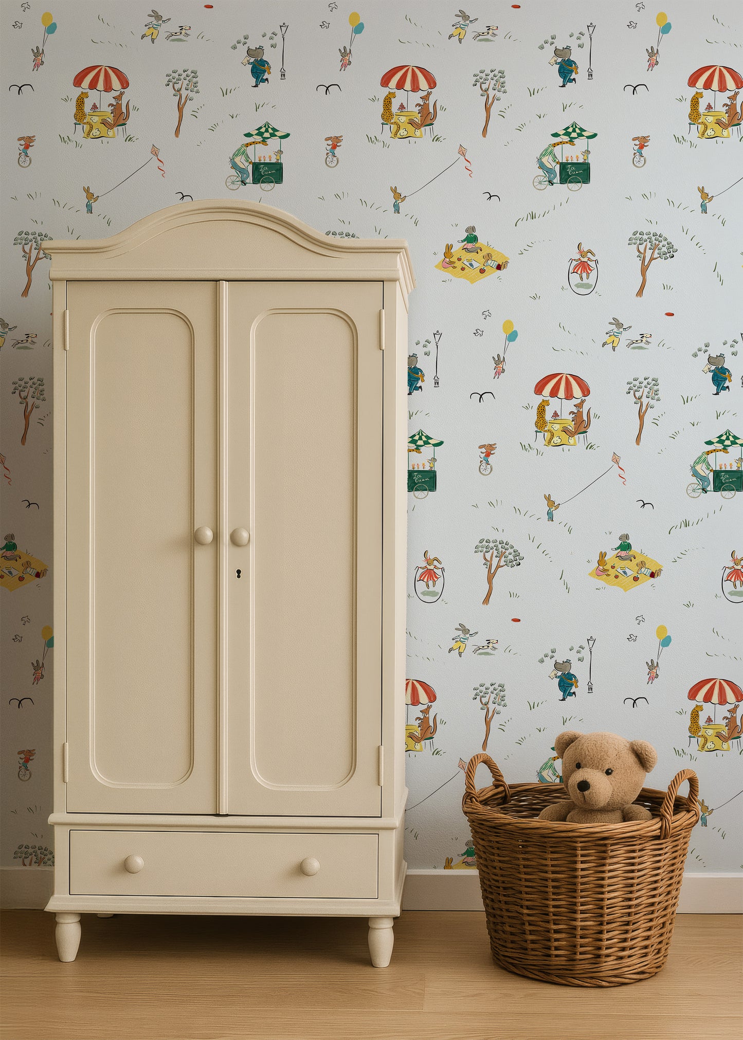Parks Wallpaper, Ice Blue