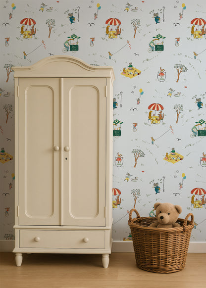 Parks Wallpaper, Ice Blue