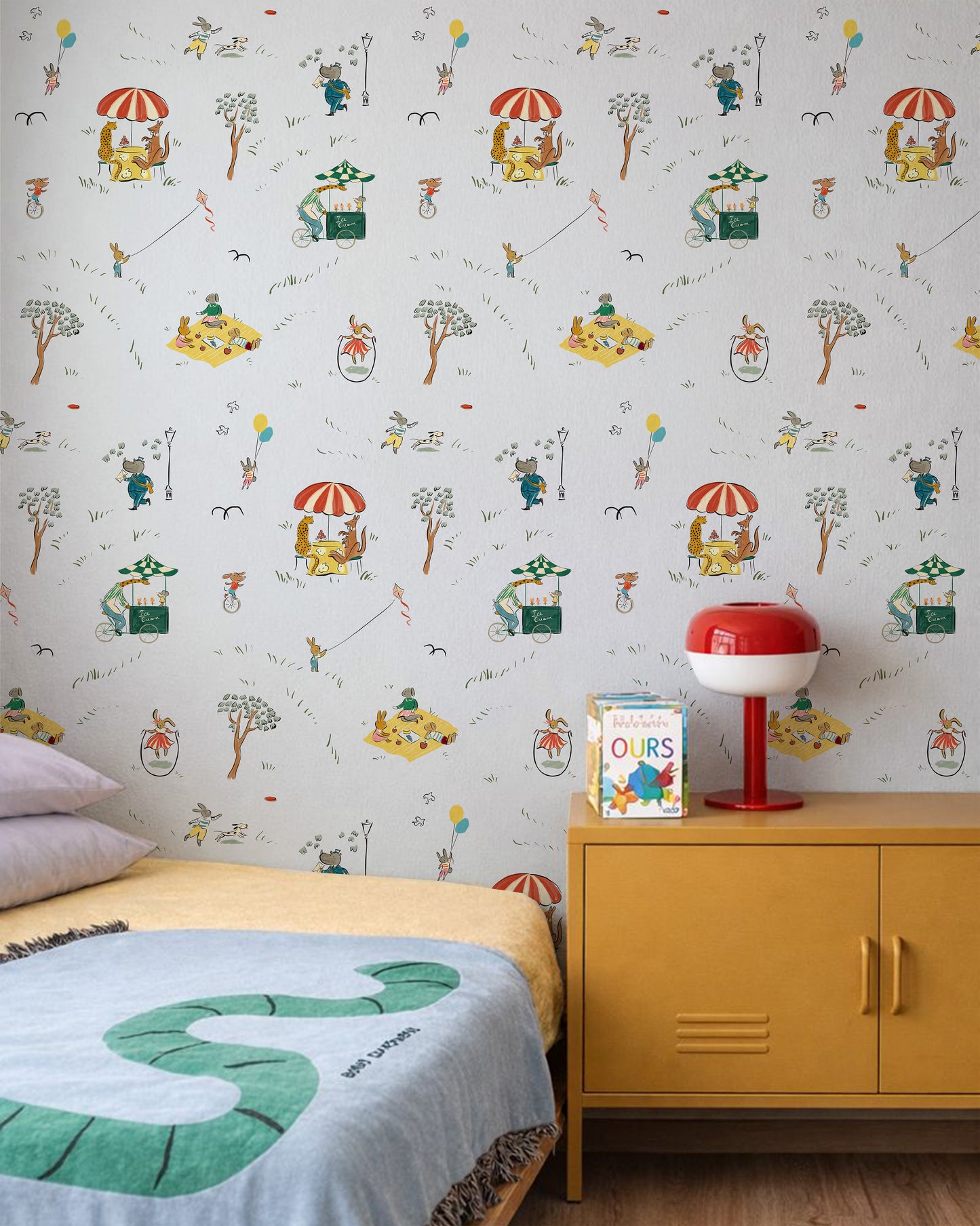 Parks Wallpaper, Ice Blue