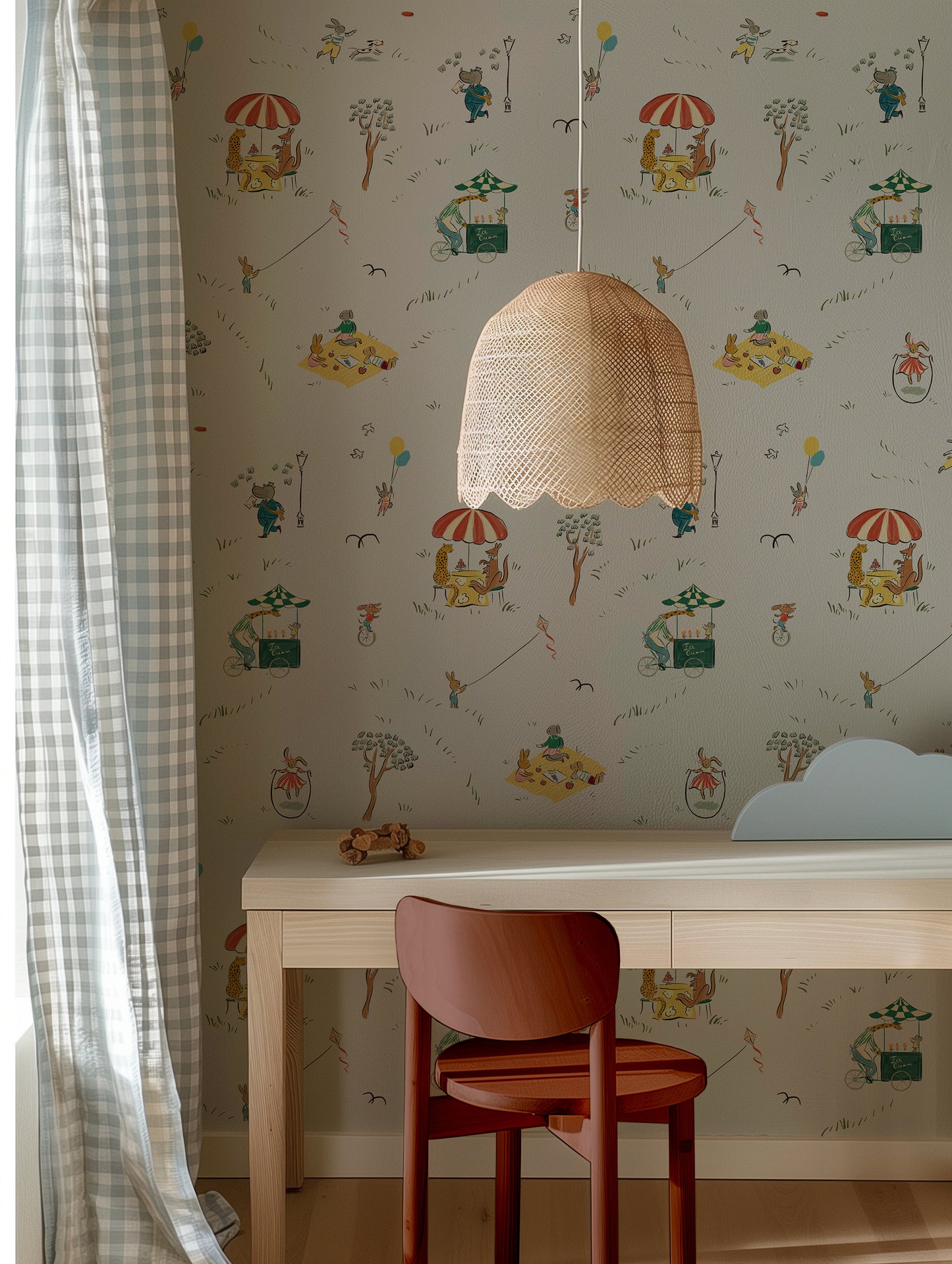 Parks Wallpaper, Ice Blue