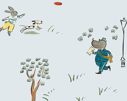 Parks Wallpaper, Ice Blue