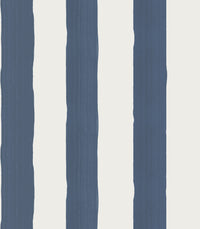 Perfect Imperfect Stripe Wallpaper, Navy