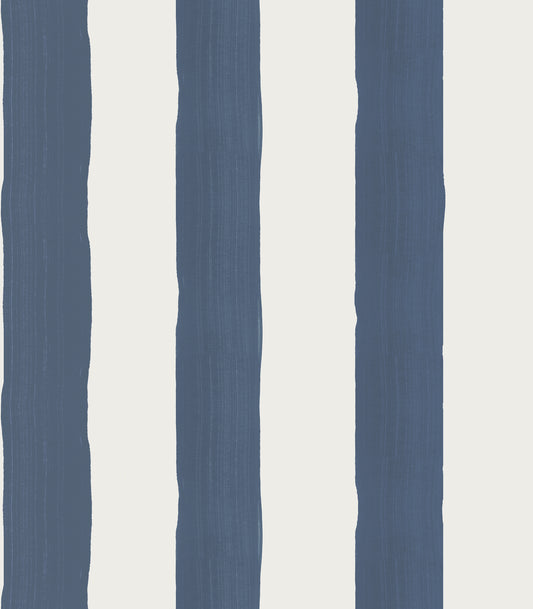 Perfect Imperfect Stripe Wallpaper, Navy