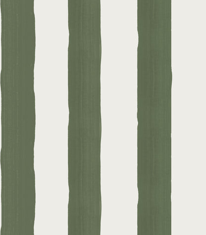 Perfect Imperfect Stripe Wallpaper, Olive