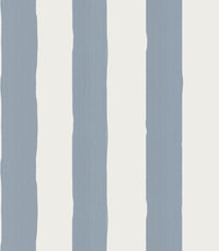 Perfect Imperfect Stripe Wallpaper, Slate Blue