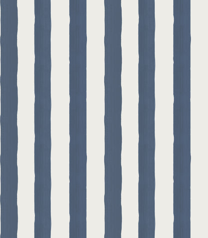Perfect Imperfect Stripe Wallpaper, Navy